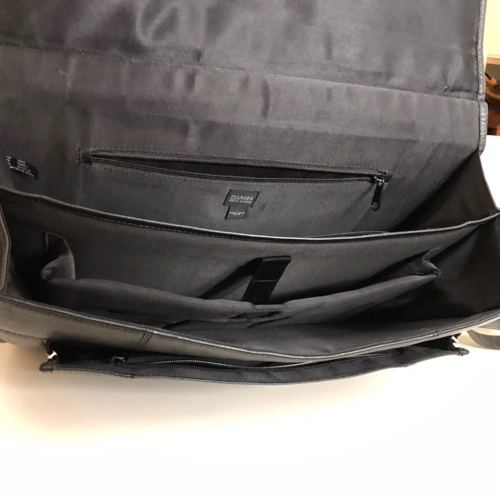Wilson’s pebbled leather laptop messenger bag